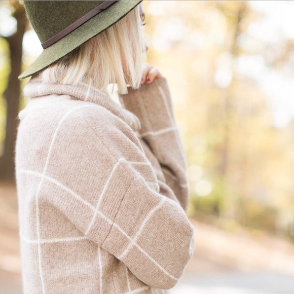 Madewell Sweaters - Madewell Windowpane Cowl-neck Sweater